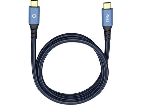 OEHLBACH 9350, 0,5 m, USB C, USB C, USB 3.2 Gen 1 (3.1 Gen 1), Blå