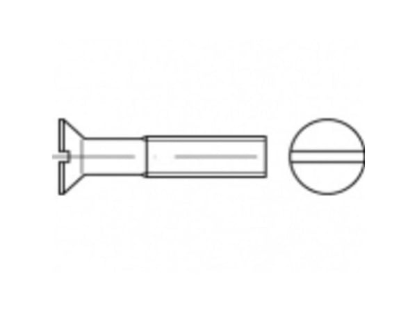 TOOLCRAFT TO-5452485 senkeskruer M8 40 mm spor messing 100 stk