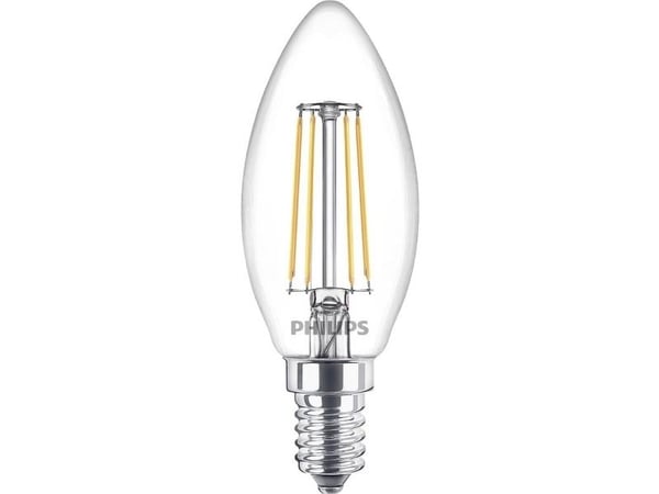 Philips Filamentti kynttilälamppu kirkas 40W B35 E14, 4,3 W, 40 W, E14, 470 lm, 15000 h, Lämmin valkoinen