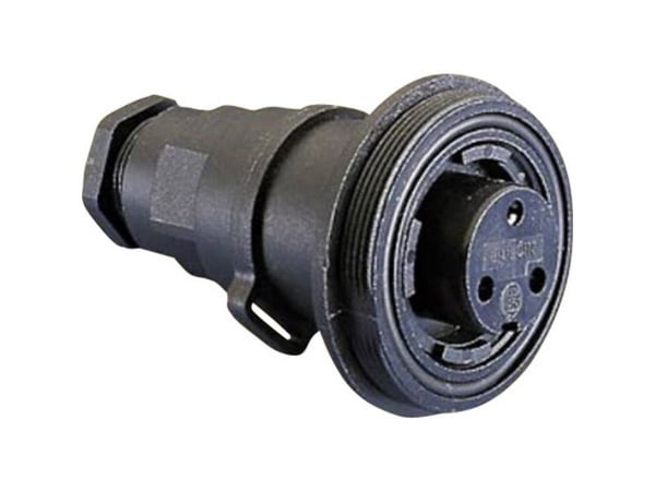 Bulgin PX0737/S rundstikkontakt, rett, antall poler: 2, Serie PX (1 stk)