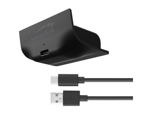 SPEEDLINK PULSE X Play & Charge Power Kit, Xbox Series X, Spillkontrollerbatteri, Sort, 3 m, 8 timer, Nikkelmetallhydrid (NiMH)