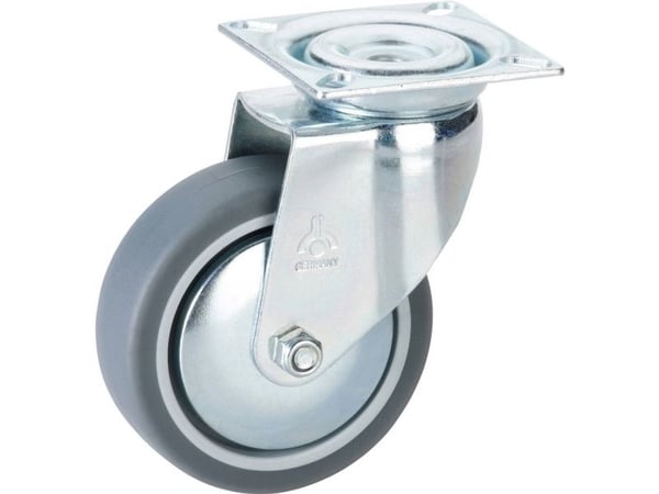 Dörner + Helmer 770200C, Svart, Metallisk, 50 kg, Termoplastisk elastomer (TPE), Kulelager, 7,5 cm, 6 cm