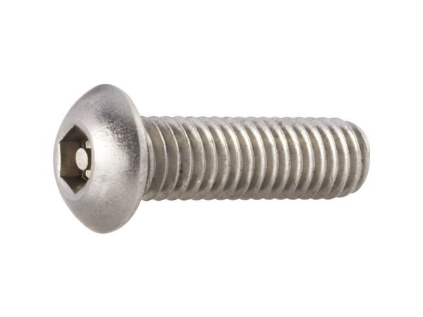 Toolcraft 886975, Ruuvi, Ruostumaton teräs, M6, Pyöreä pää, Hopea, 2,5 cm