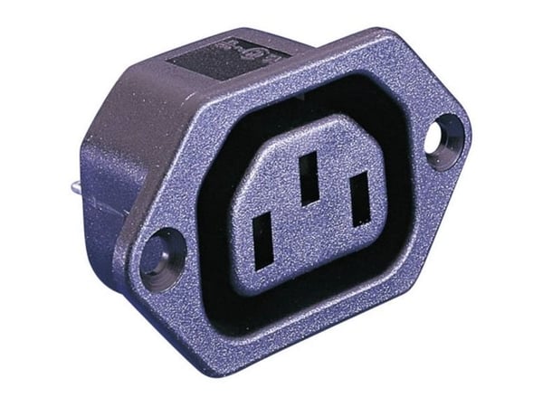 Bulgin PX0675/63 IEC-liitin PX Liitäntä, pystysuora uppoasennus Napojen kokonaismäärä: 2 + PE 10 A Musta 1 kpl