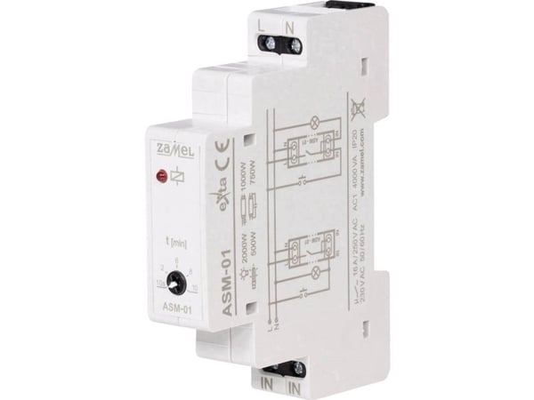 Zamel trappautomat 16A 48mA 1NO 230V AC ASM-01