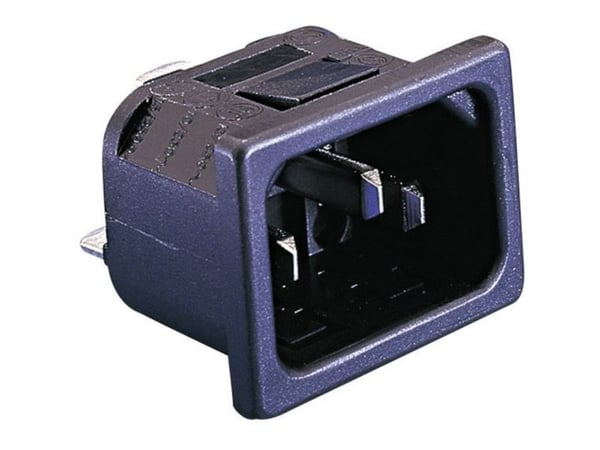 Bulgin PX0575/15/28 IEC-liitin PX-sarja (verkkoliitin) PX-liitin, pystysuoraan upotettava Navat yhteensä: 2 + PE 10 A Musta 1 kpl 1 kpl