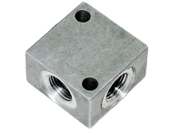 Aluminium cross manifold 1/4”