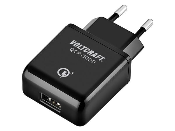 VOLTCRAFT QCP-3000 USB-laderkontakt Utgangsstrøm (maks.) 3000 mA 1 x USB Qualcomm Quick Charge 3.0 (VC-11342765)