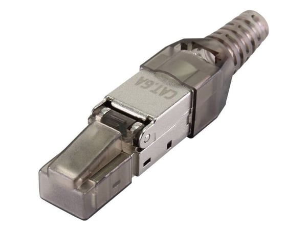Renkforce RJ-liitin RF-4538312 Liitin, suora napaluku (RJ) 8P8C Musta (läpinäkyvä) 1 kpl