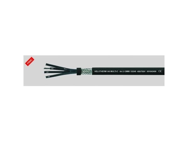 HELUKABEL 145 MULTI-C, Pienjännitekaapeli, Musta, Polyvinyylikloridi (PVC), Polyvinyylikloridi (PVC), Cooper, 2x1 mm²