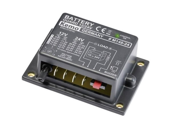 Kemo M148-24 batteriovervåkning utladningsbeskyttelse 12 V, 24 V