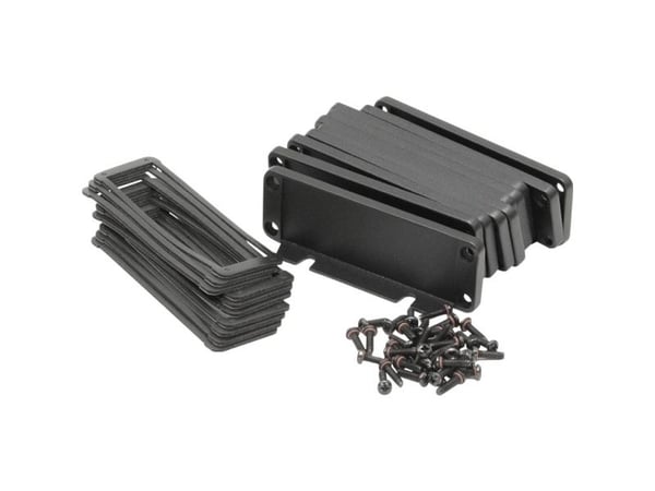 Hammond Electronics endplate aluminium svart (L x B x H) 16 x 107 x 35 mm 10 stk