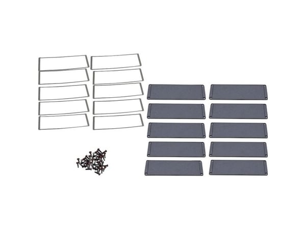 Hammond Electronics endeplate aluminium svart (L x B x H) 6 x 194 x 72 mm 10 stk
