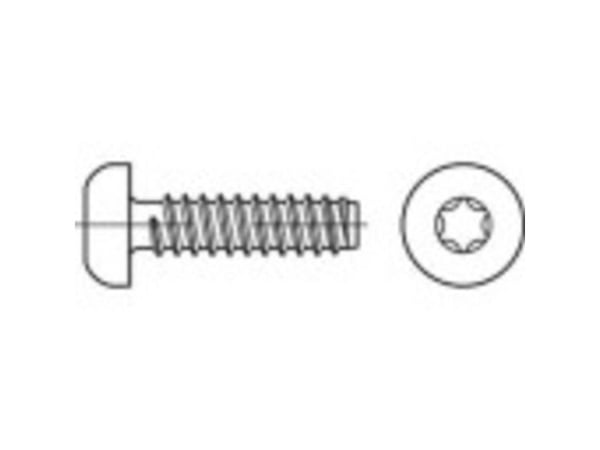 TOOLCRAFT 1069343 spor skruer linsesenk 3,5 mm 9,5 mm T-profil rustfritt stål A2 1000 stk