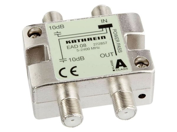 Kathrein EAD 08, Kaapelin jakaja, 5 - 2400 MHz, Hopea, 5,5 dB, 1 kpl, F