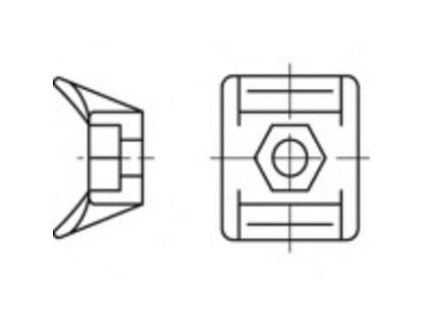 TOOLCRAFT fästesockel TO-5454861 (1000 st)