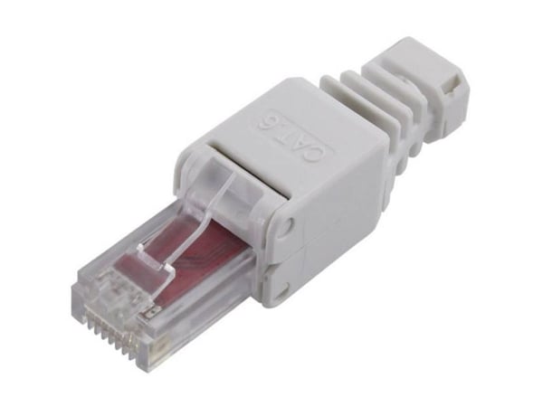 TRU COMPONENTS Modulbøsning 1515263 Stik, lige Pol-tal (RJ) 8 Grå 1 stk