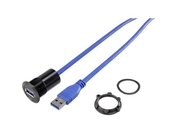 TRU COMPONENTS USB-21 USB innebygd sokkel 3.0 tilkobling/innfelling innhold: 1 stk
