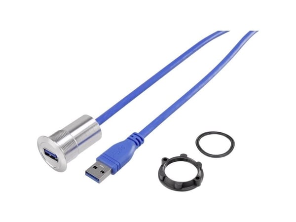 TRU COMPONENTS USB-21-BK Innebygd USB-kontakt 3.0