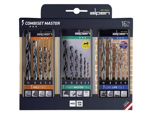 Alpen 0000811003100 Combiset Master universaali boorivalikoima