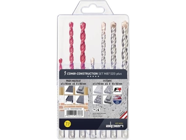 Gražtas/borekron Alpen Alpen Combi-set SDS-plus M B7