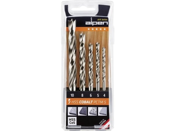 Wiertlo Alpen HSS-Cobalt PCTM bor, 5 deler