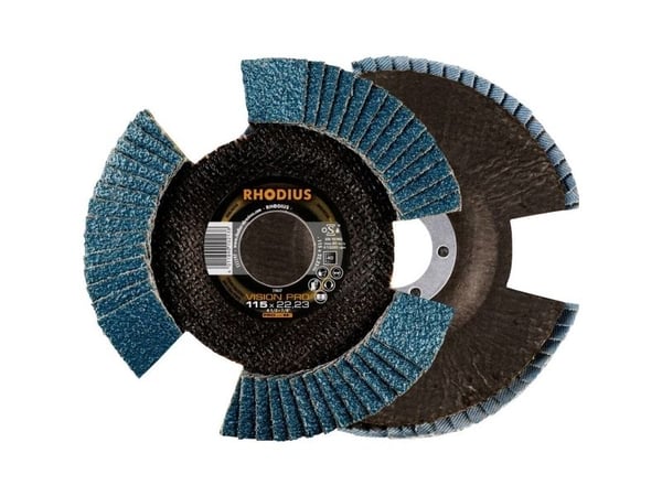 Rhodius 211306 VISION PRO PACK lamellslipeskive diameter 115 mm boringdiameter 22,23 mm kornstørrelse 40 5 stk