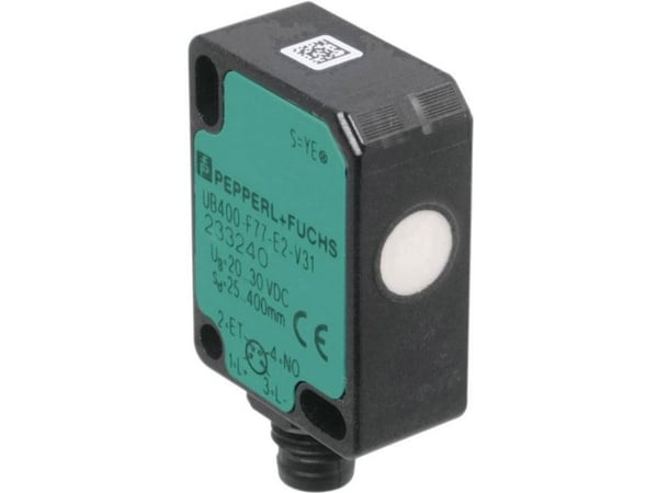 Pepperl+Fuchs UB400-F77-E2-V31 Ultraäänianturi UB400-F77-E2-V31 PNP, suljin 1 kpl