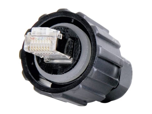 Conec 17-100474, RJ45, harmaa, urosliitin, suora, ABS, Cat5e