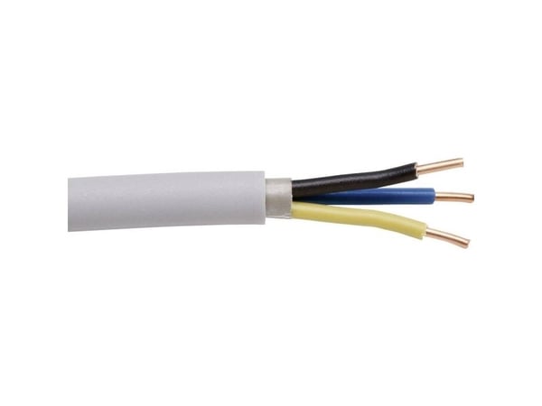 Kopp 153110843 Vaippakaapeli NYM-J 3 G 2,50 mm² Harmaa 10 m 10 m