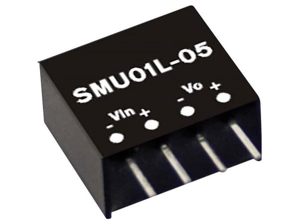 MEAN WELL SMU01N-15, 21.6 - 26.4 V, 1 W, 15 V, 0,067 A, RoHS, 1 styck