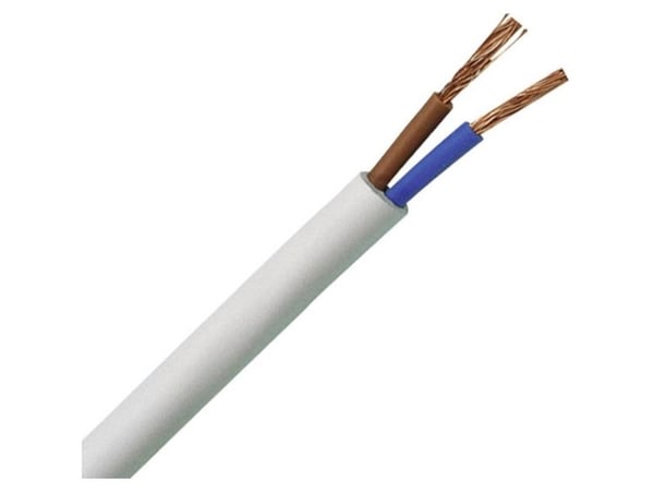 Kopp 151510843 Letkukaapeli H03VV-F 2 x 0,75 mm² Valkoinen 10 m