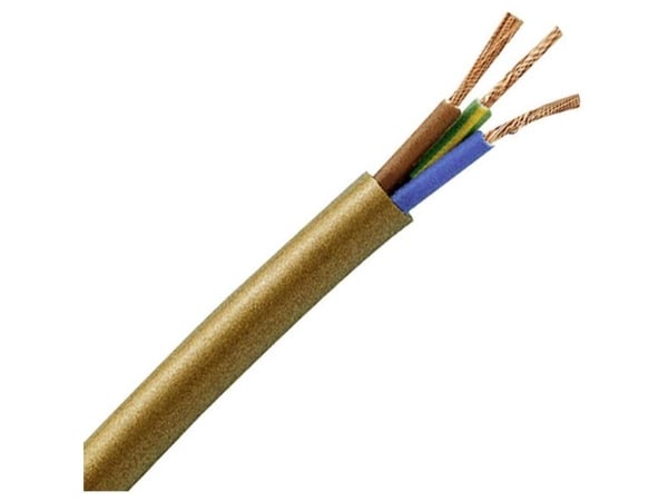 Kopp 152325008 Slangekabel H03VV-F 3 G 0.75 mm² Sort 25 m