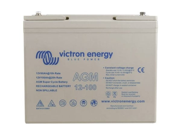Victron Energy Super Cycle blybatteri 12 V 100 Ah blyfleece (B x H x T) 26 x 21,5 x 16,8 cm M6 skrutilkobling lav selvutlading