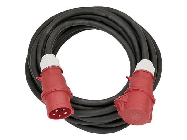 Brennenstuhl 1167320100, 10 m, Ulkona, IP44, Öljynkestävä, UV-kestävä, musta, Punainen, 400 V