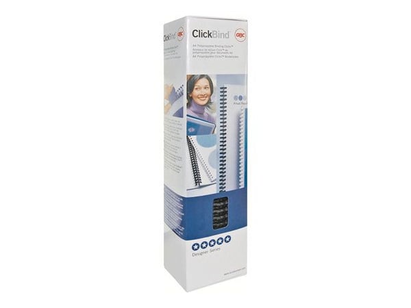 ClickBind bindningsrygg GBC A4 34R 8mm frostat klar (50 st.) ClickBind bindningsrygg GBC A4 34R 8mm frostat klar (50 st.)