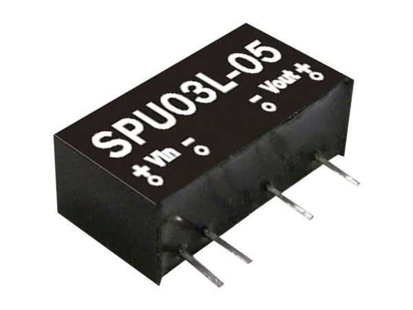 MEAN WELL SPU03M-05, 7,5 mm, 19,6 mm, 10,2 mm, 3 W, 12 V, 600 mA