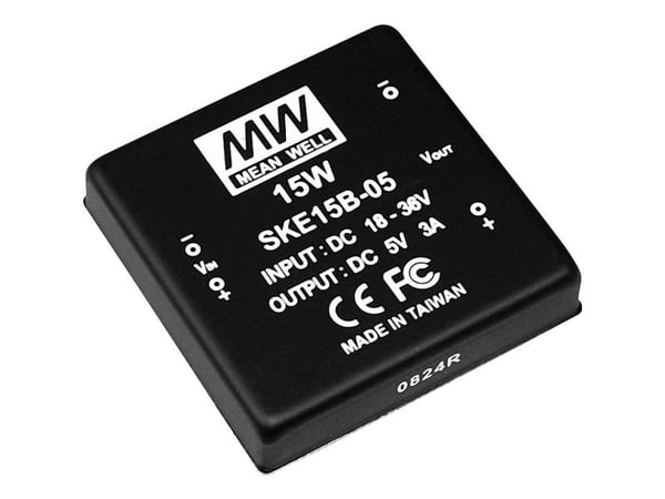 MEAN WELL SKE15B-12, 50,8 mm, 50,8 mm, 11 mm, 15 W, 18 - 36 V, 1250 mA