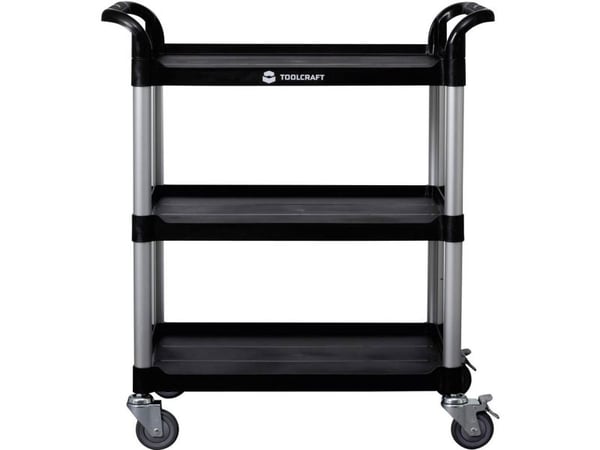 TOOLCRAFT 88 70 91 Servicevagn Aluminium, plast Färg:Aluminium (naturlig), svart