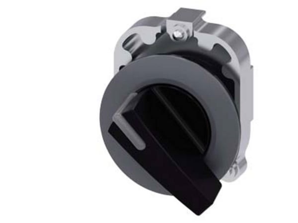 Siemens 3SU10622EF100AA0 3SU1062-2EF10-0AA0 Kääntökytkin Kiinnityslaite Musta 1 x 90° 1 kpl 1 kpl