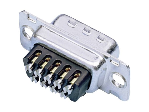 Amphenol 77D E09S ST D-SUB hannstiftlist 180° poltall 9 skruer 1 stk