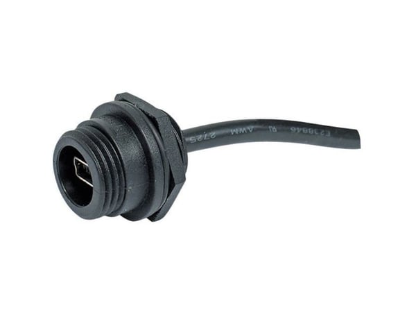 Mini-USB B innbyggingskobling 2.0 - IP68, tilkobling/innbygging PX0443 crimp-stift PX0443 Bulgin (1 stk)