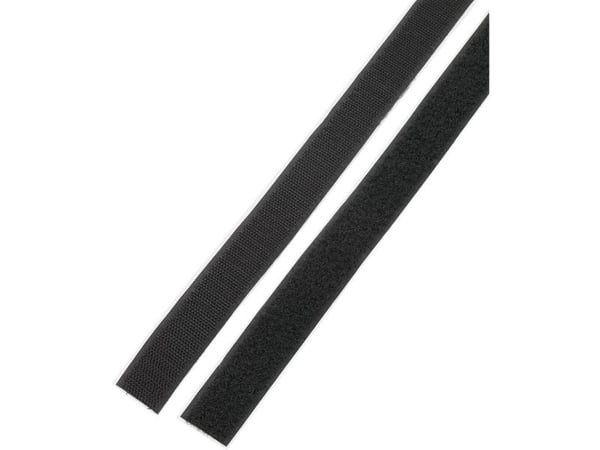 Basetech STD-LH25/1M Burrebånd til fastlimning Burrebånd statisk loop del (L x B) 1000 mm x 25 mm Sort 1 Paar