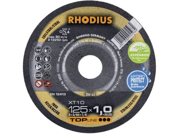 Rhodius XT10 skjæreskive 115 mm 22,23 mm (1 stk) 206162