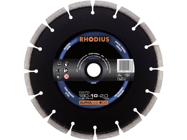 Rhodius 304095 DG70 diamant kappeskive Ø230 mm 1 stk