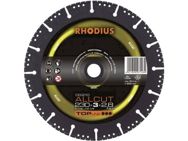 Rhodius Diamantklinge 210 All-cut 180x22,2mm