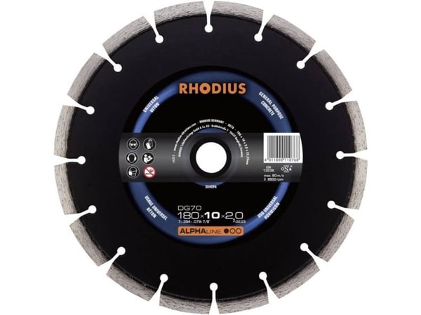 Rhodius 304091 DG70 diamant kappeskive diameter 115 mm 1 stk