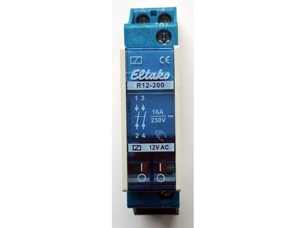 Eltako R12-200-12V Kosketinrele Nimellisjännite: 12 V Katkaisuvirta (max.): 8 A 2 x rajakytkin 1 kpl 1 kpl