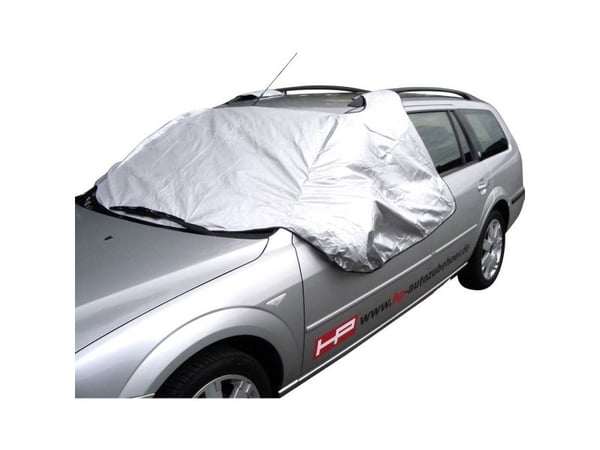 HP Autozubehör Rutedeksel beskyttelse av frontruter og sideruter tyverisikring (B x H) 285 cm x 97 cm personbil, autocamper, van, SUV sølv