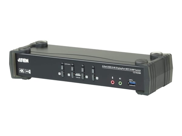ATEN CS1924M-AT-G, 4096 x 2160 pikseliä, 4K Ultra HD, 4,89 W, Musta